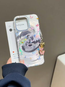 Butterfly หรูหรา เคสโทรศัพท์ลายหมุน For iPhone 11 13 16 15 14 12 pro max Case 12 13 pro max 13 Pro 14 Pro เคสไอโฟน11