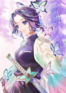 Acrylic Paint By Numbers Japanese Demon Slayer Anime Oil Painting Package Art Picture For Bedroom Wall Adults Hand Painted Gift