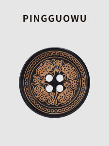 ปุ่มกระดุมไม้ยางยูคาลิปต์สีขาวธรรมชาติ ปุ่มตกแต่งสุดหรูสำหรับเสื้อผ้าผ้าฝ้ายลินินสไตล์จีน ปุ่มกระดุมสุดหรูจาก Pingguowu