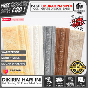 LIST DINDING TEMBOK (MURAH NAMPOL) Panjang 2.3M Lebar 5cm Wallpaper List 3D Foam Stiker Dinding / List Dinding 3D / WallBorder List / Wall List Border Foam / List Wallpaper Dinding / List Wallpaper 3D - Lazada
