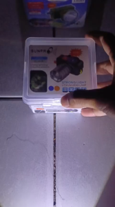 Senter Kepala Zoom 250W SUNPRO SL-9981 Free Lensa Kuning | Headlamp LED Laser Dimmer (Tombol Putar) Cahaya Putih Super Terang