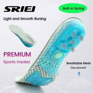 SRIEI 1Pair 12PCS สปริงซิลิโคนเจลรองเท้า Insoles Flat Feet Orthotic Insoles Arch Support Inserts Orthopedic Plantar Fasciitis Foot Care