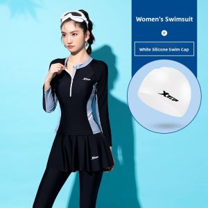 XTEP | New Conservative Slimming Cover-Up Sun-Protection Two-Piece Swimsuit