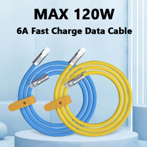 10A 120W Super Fast Charging Cable Liquid Silicone PD Type-C Cable Cable C To C Quick Charging Cable 1/1.5/2M For Xiaomi iPhone
