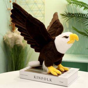 60/90cm Simulation Eagle Plush Doll Lifelike White Head Big Wings Bird Plush Toy Home Decoration Birthday Gift For Boys