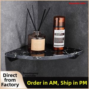 GUANGMANZHI | Triangle Wall Mounted Corner Shelf Aluminium Marble