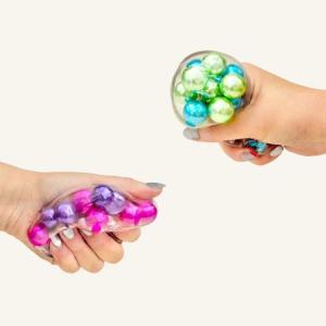 Novelty Stress Relief Toy Creative Pearlescent Ball Cube Cute Squeeze Fidget Toy for Party Bag Fillers Kids Prize Gift