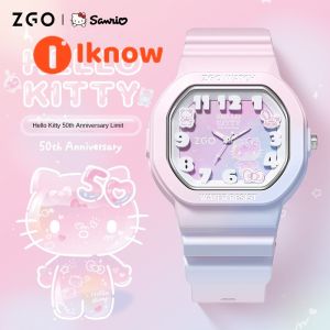 I know ZGO Authentic Sanrio Hello Kitty 50th Anniversary Limited Edition Waterproof Luminous Quartz Watch for Girls and Students