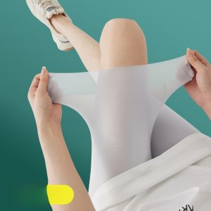 MiiOW | Ice Silk Ultra-Thin Shark Fitness Pants High Waist Nine-Piece Air Conditioning Pants Yoga Pants For Women Summer Thin Sunscreen