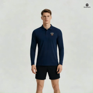 Madaha Polo shirt Dry Fit Kaos Kerah Lengan Panjang Jersey Olahraga KickBoxing combat
