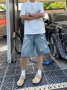 Ripped American Style Summer Mens Shorts Bermuda Shorts