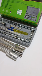 PAKET 2 SET Kunci Shock Set 40 In 1 Victory Gagang Rachet bolting 1-/4-3/8" 6pt + Kunci Sok T Set 5 Pcs 8 10 12 14 17 mm Victory / kunci t set lengkap