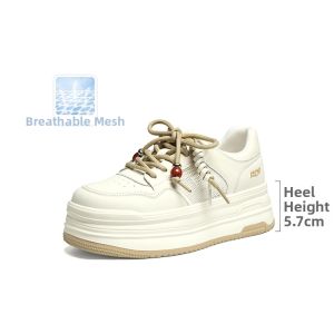 Reddragonfly | Thick Sole White Shoes Ladies Casual Sports Shoes