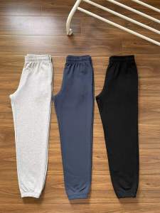 กางเกงวอร์มทรงหลวมสไตล์ลำลองผ้าฝ้ายแท้เนื้อบางสำหรับฤดูใบไม้ผลิและฤดูร้อน กางเกงวอร์มสปอร์ตสำหรับวิ่ง กางเกงขายาวทรงหลวมสบาย ๆ สีเทา