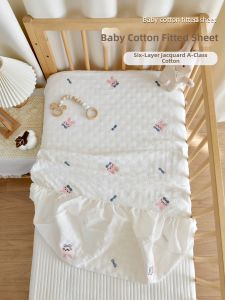ANYOUBI | Six-Layer Muslin Fitted Sheet for Infant All-Season A-Class 100% Cotton