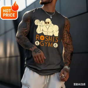 Bandai | Gym Anime Dragon Ball Master Roshi Super Saiyan Harajuku Spring Summer Tank Top Casual Sports Fitness Cotton Sleeveless Shirt