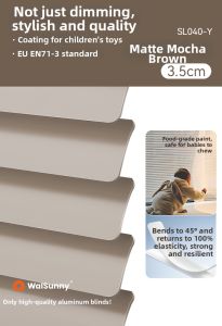 No-Drill Slatted Blinds Windows Shades