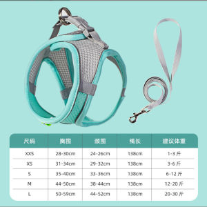 Dog Hand Holding Rope Vest-Style Small and Medium-Sized Dogs Dog Leash Puppy Chest Strap Teddy Bichon VIP Puppy Chain