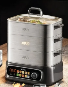 Supor | electric cooking Coating-Free Titanium Multi-Function Electric Steamer 3-Layers