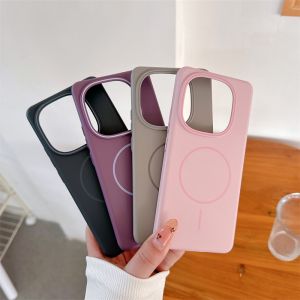 Case for Xiaomi Poco X7 Redmi Note 14 Pro+ Redmi Note 14 4G 5G Solid Color Light and Thin Magsafe Phone Case Hard Cover Anti-drop Shockproof Protective Case