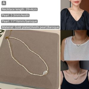 DeVee | pearl necklace mini small keshi pearls and baroque pearl necklace