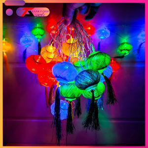 Dây đèn led lồng đèn bằng chỉ vải cao cấp Thích hợp trang trí lễ Tết Quán cà phê Chill Quán theo phong cách cổ điển