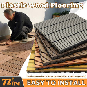 Deck Tiles Wpc Outdoor Flooring Interlocking Waterproof Anti Slip Heavy Duty Patio Garden Balcony