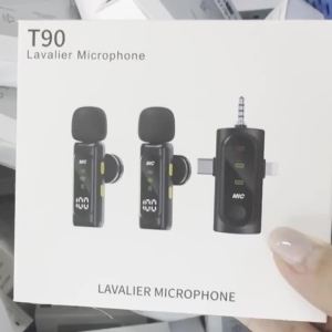 Mini Wireless Lavalier Microphone 2.4G Noise Cancellation for iPhone Android Video Recording And Interviews