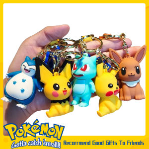 Keeppley | Pokemon Keychain Pikachu Key Ring Snorlax Eevee Car Charm Backpack Pendant Fashion Accessory Cute Gift for Kids Girls Anime