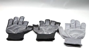 Motorcycle Gloves 1 Pair Pack Nylon Anti-Slip Gloves Palm Anti-Slip Patch Protection Cycling Gloves Two-Finger Touchscreen Thin Gloves / Nylon Anti-Slip Fishing Gloves / Breathable Work Gloves