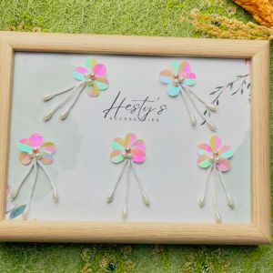 PAYET RANGKAI AKSESOSORIS BUNGA SEQUIN 3D JEPANG