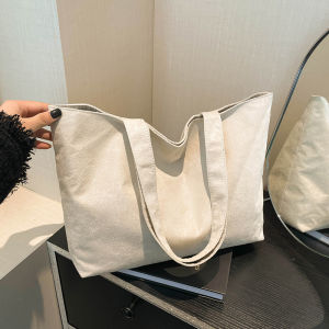 Vintage Mờ Nữ Công Suất Lớn Túi Tote Đeo Vai Màu Trơn Cổ Đi Lại Mùa Thu Shop Mềm Giả Da Lộn Chốt Bấm Đóng Cửa