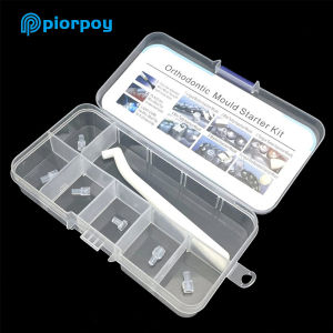 Piorpoy แม่พิมพ์ทันตกรรมชุดเริ่มต้น1กล่องมินิอุปกรณ์ทันตกรรมจัดฟันแม่พิมพ์ฉีดตัวยึดลิ้นปุ่ม