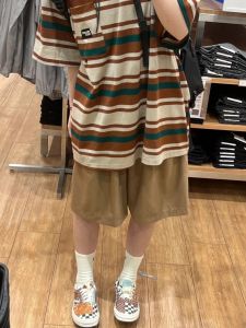 Japanese Style Casual Cotton Shorts Five-Point Loose Workwear Summer New Arrival Straight Leg Mid-Length Pants for Teens