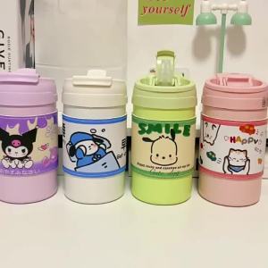 Cute Durable Straw Thermos 304 Stainless Steel