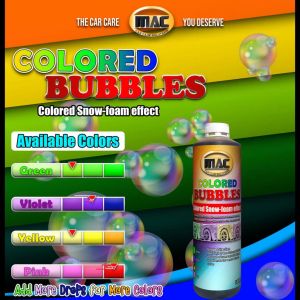 Mac Colored BUBBLES / Colored Snow - Foam Effective / GREEN - VIOLET - YELLOW - PINK / 500ML