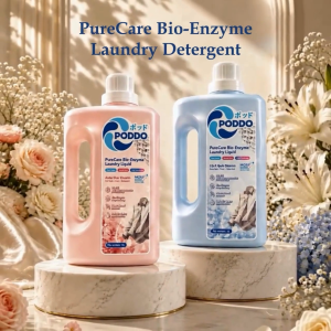 [NEW LAUNCH] PODDO PureCare Bio-Enzyme Laundry Liquid 2L - Lily & Apple Blossom / Amber Rose Blossom | Deep Clean Laundry Detergent | 180H Long Lasting Fragrance | Baby Safe