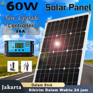 （dalam stok）60W Solar Panel / Solar Photovoltaic Module Panel Surya Poly Solar 60 Watt+ 10A Dengan Kontroler，Solar Cell