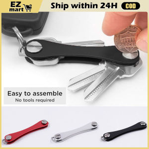 Multi-function EDC Gear Holder Mini Home Storage Smart Metal Keychain Clip Ring Key Organizer Men Fashion Clip Smart Keychain Gadgets Strong Compact Holder Storage Key Accessories