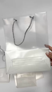 Totebag Buram Tali Untai | Paper bag PVC Hamper Mooncake | Paper Bag Tas Mika Polos Souvenir | Tas Hampers tebal | Totebag Mika Buram