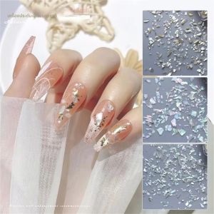 1 PC ไม่สม่ําเสมอเปลือกเล็บอุปกรณ์เสริม3D อัญมณีสี Glitter สติกเกอร์ DIY ตกแต่งเล็บจี้