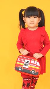 CPM LUNCH BAG FIRE TRUCK SET OF 4 PCS MERAH Garpu Sendok