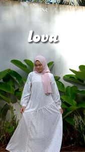 Gamis Lebaran Terbaru Baju Gamis Remaja Kekinian Baju Gamis Wanita terbaru trend Dress Putih mewah | Lova Series by ZNR Muslimah