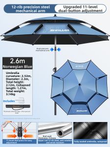 YUZHIYUAN | Fishing Umbrella Shade Sunproof Camping Umbrella