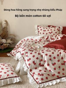 DOHIA | Luxurious French Style Cotton Bed Sheet Set 60s