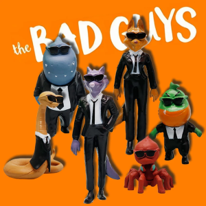 Bandai | 6Pcs The Bad Guys 2 Action Figures Anime Model Toys Cake Topper Decorations Collectible Figurines for Kids & Adults