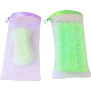 Double Layer Foaming Net Handmade Soap Bath Soap Face Wash Milk Foam Net Scrubbing Bathing Soap Bag Face Wash Foam