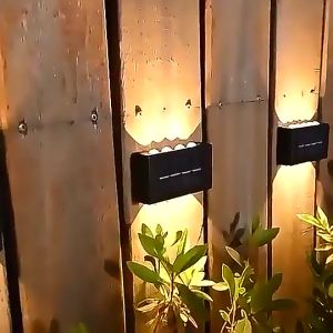 10 LED H6 LAMPU DINDING SOLAR TENAGA SURYA OUTDOOR WATERPROOF ANTI AIR LAMPU TEMPEL TEMBOK LAMPU