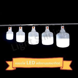 【ซื้อ1แถม1】ไฟโซล่าเซลล์ 50000W โซล่าเซลล์ หลอดไฟ โซล่าเซลล์ LED ไลท์แสงสีขาวกันน้ำ และกันฝุ่นละออง ชาร์จไฟอัตโนม