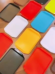 Non-slip Durable Plastic Tray Rectangular